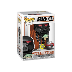 Funko POP! Star Wars: The Mandalorian - Dark Trooper with Grogu Vinyl Figure